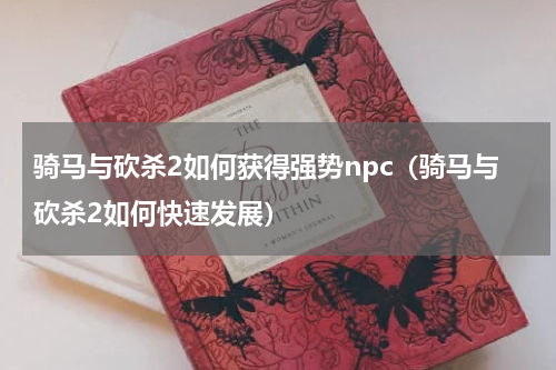 骑马与砍杀2如何获得强势npc（骑马与砍杀2如何快速发展）
